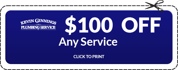 $100 off on any Plumbing Services by Kevin Ginnings Plumbing