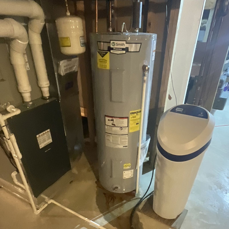 water heater and water softener
