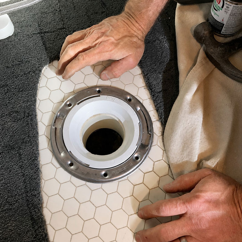 toilet flange install